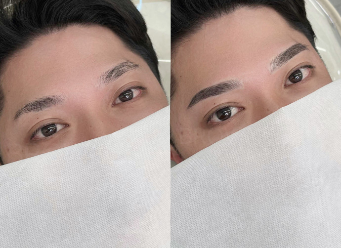 メンズ眉 ビフォーアフター