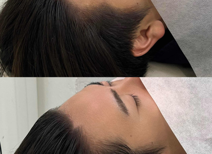 メンズ パウダーヘアライン